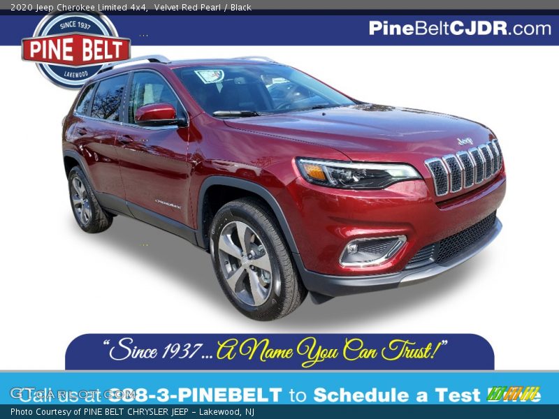 Velvet Red Pearl / Black 2020 Jeep Cherokee Limited 4x4