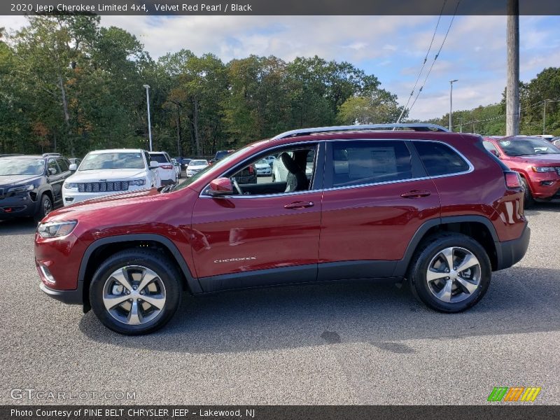 Velvet Red Pearl / Black 2020 Jeep Cherokee Limited 4x4