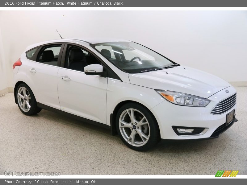 White Platinum / Charcoal Black 2016 Ford Focus Titanium Hatch