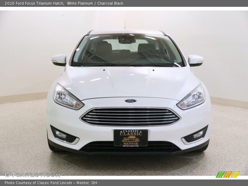White Platinum / Charcoal Black 2016 Ford Focus Titanium Hatch