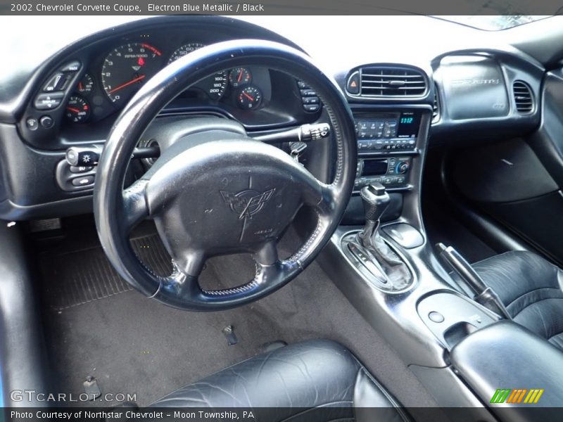 Electron Blue Metallic / Black 2002 Chevrolet Corvette Coupe