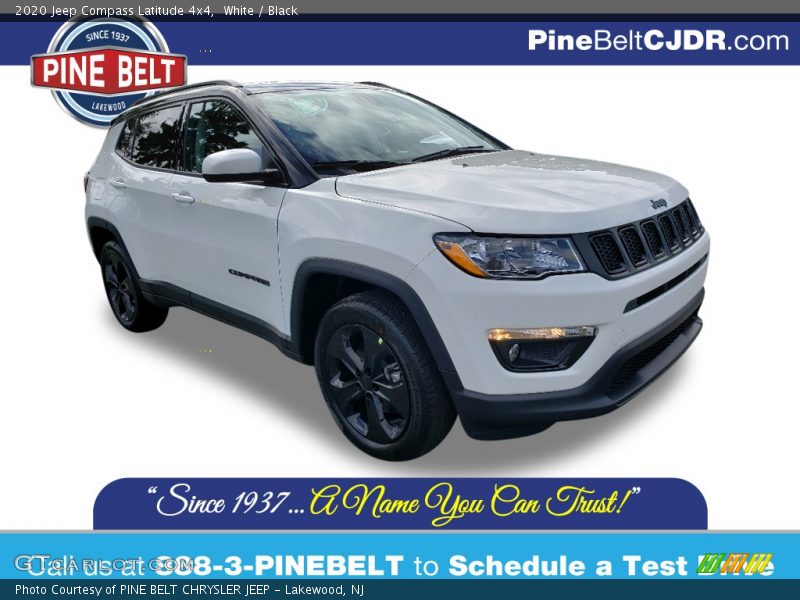 White / Black 2020 Jeep Compass Latitude 4x4