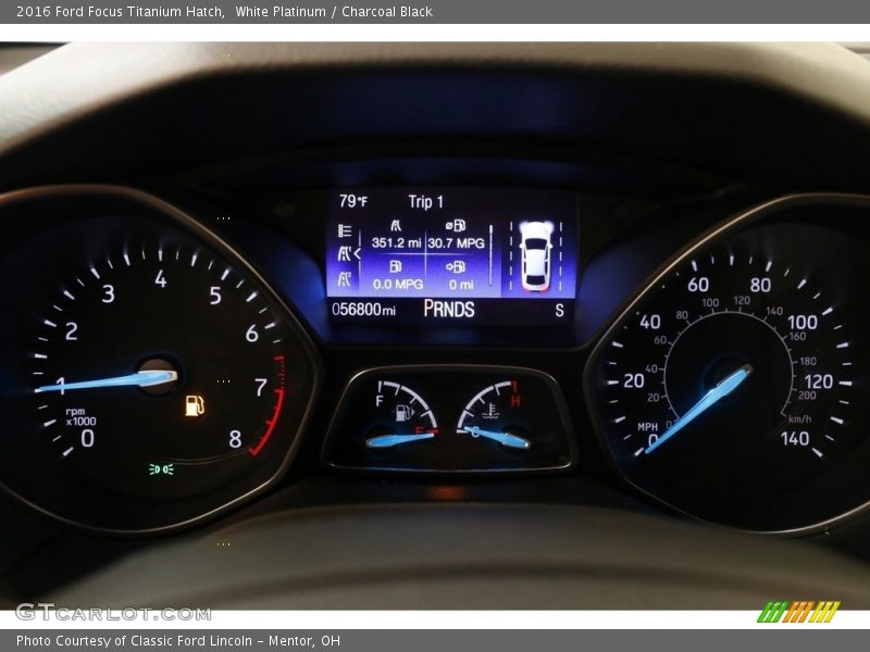 White Platinum / Charcoal Black 2016 Ford Focus Titanium Hatch