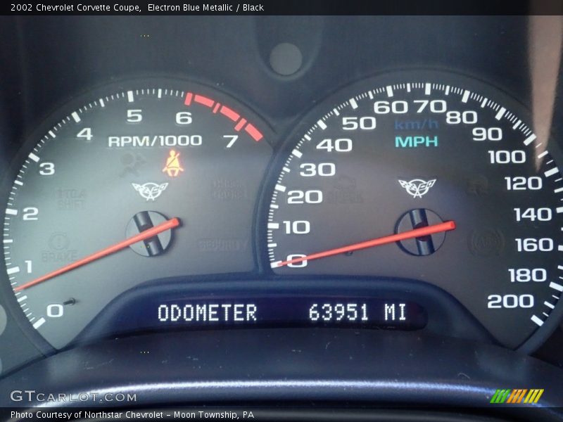 Electron Blue Metallic / Black 2002 Chevrolet Corvette Coupe