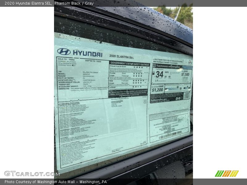 Phantom Black / Gray 2020 Hyundai Elantra SEL