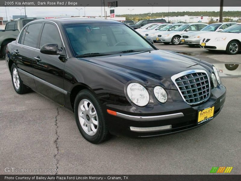 Dark Rose Red / Beige 2005 Kia Amanti