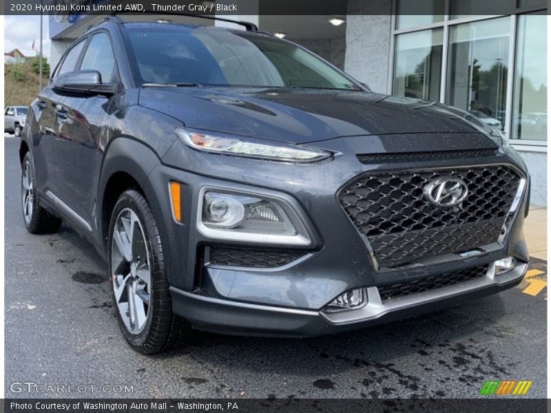 Thunder Gray / Black 2020 Hyundai Kona Limited AWD