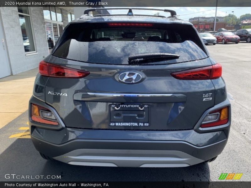 Thunder Gray / Black 2020 Hyundai Kona Limited AWD