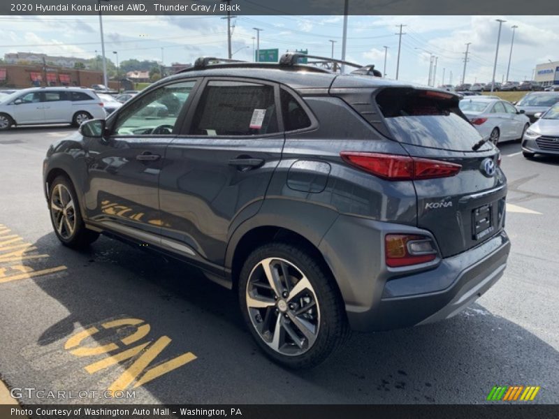 Thunder Gray / Black 2020 Hyundai Kona Limited AWD