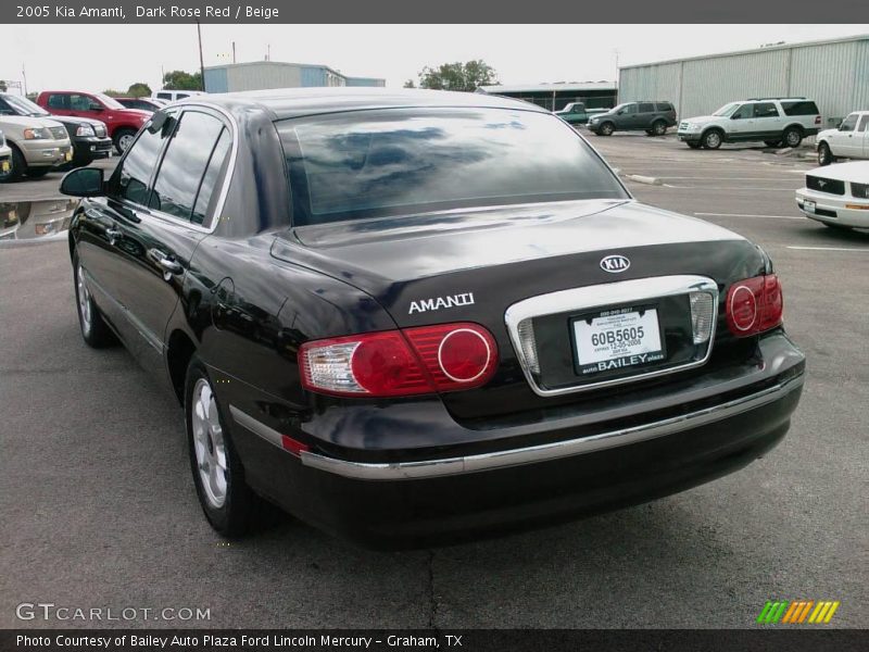 Dark Rose Red / Beige 2005 Kia Amanti