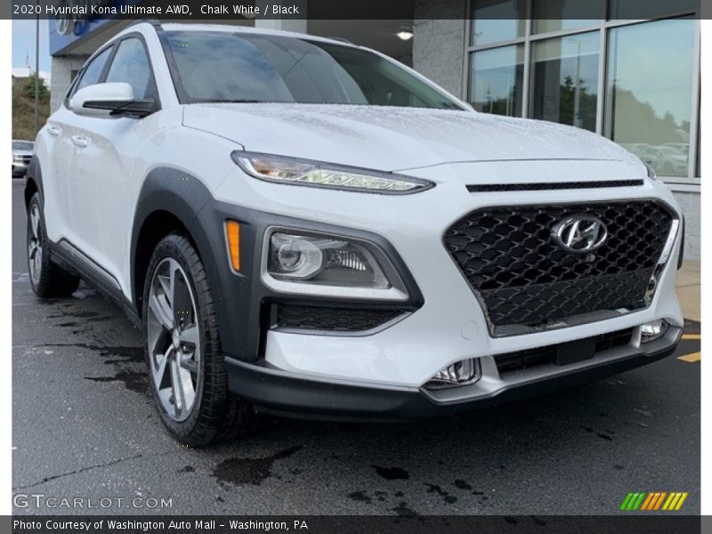 Chalk White / Black 2020 Hyundai Kona Ultimate AWD