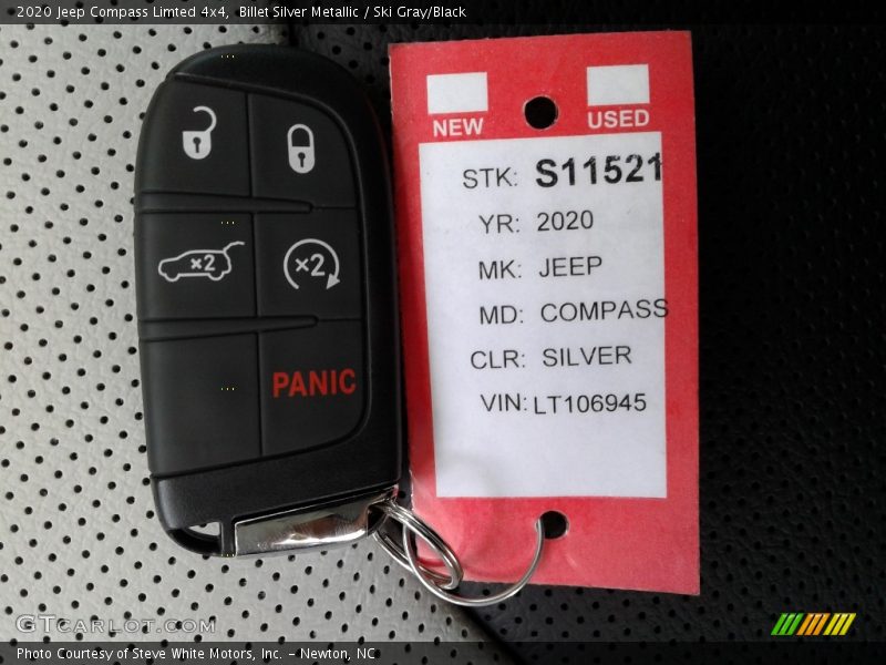 Billet Silver Metallic / Ski Gray/Black 2020 Jeep Compass Limted 4x4