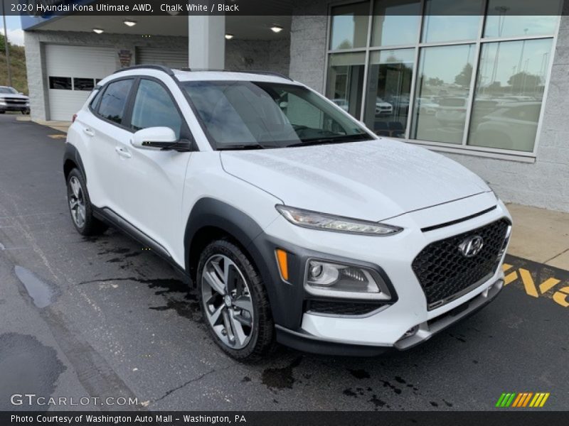 Chalk White / Black 2020 Hyundai Kona Ultimate AWD