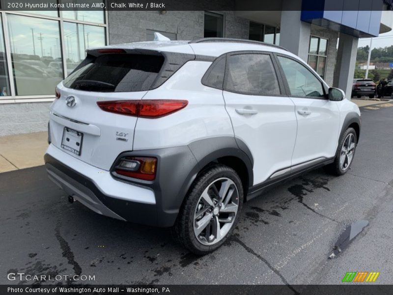 Chalk White / Black 2020 Hyundai Kona Ultimate AWD
