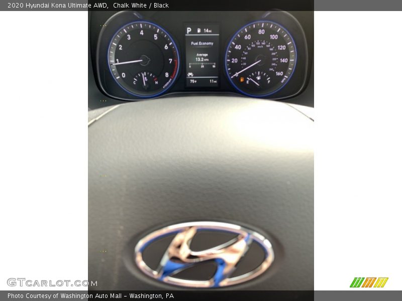 Chalk White / Black 2020 Hyundai Kona Ultimate AWD