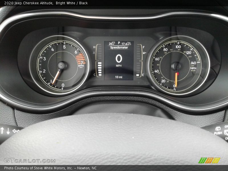 Bright White / Black 2020 Jeep Cherokee Altitude