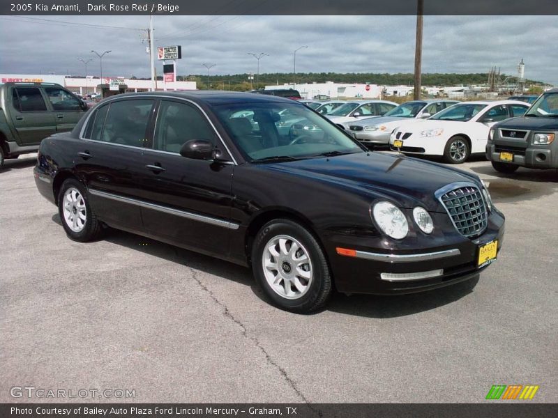 Dark Rose Red / Beige 2005 Kia Amanti