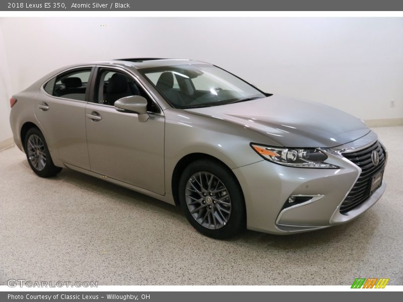 Atomic Silver / Black 2018 Lexus ES 350