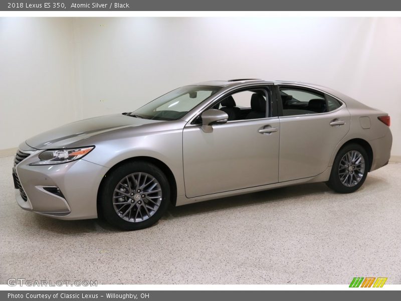 Atomic Silver / Black 2018 Lexus ES 350