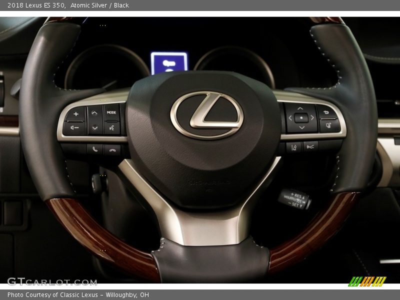 Atomic Silver / Black 2018 Lexus ES 350
