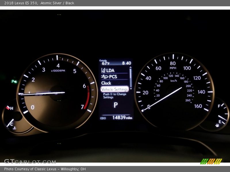 Atomic Silver / Black 2018 Lexus ES 350