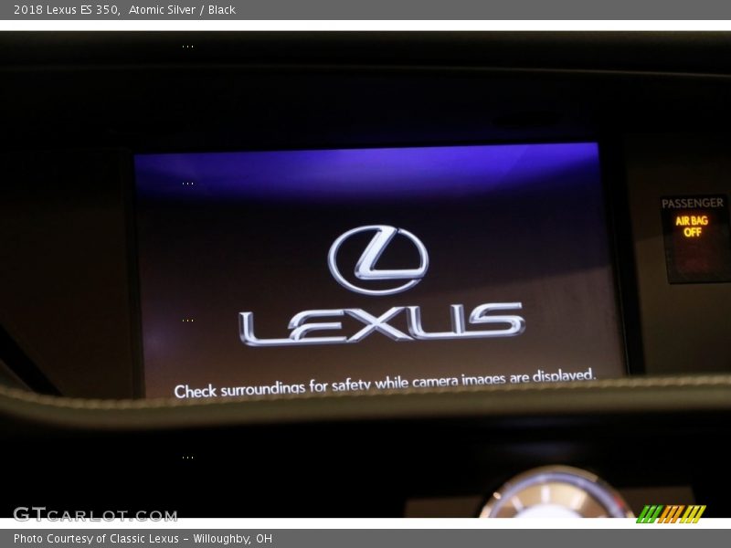 Atomic Silver / Black 2018 Lexus ES 350