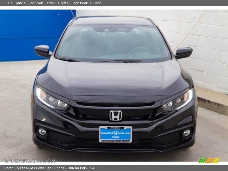 Crystal Black Pearl / Black 2019 Honda Civic Sport Sedan