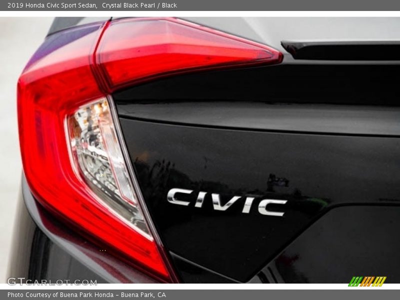 Crystal Black Pearl / Black 2019 Honda Civic Sport Sedan