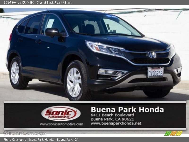 Crystal Black Pearl / Black 2016 Honda CR-V EX