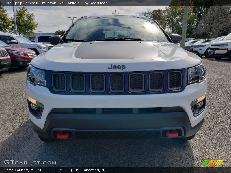 White / Ruby Red/Black 2020 Jeep Compass Trailhawk 4x4