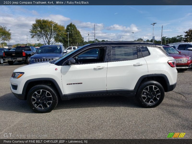 White / Ruby Red/Black 2020 Jeep Compass Trailhawk 4x4