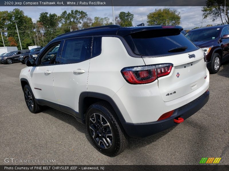 White / Ruby Red/Black 2020 Jeep Compass Trailhawk 4x4