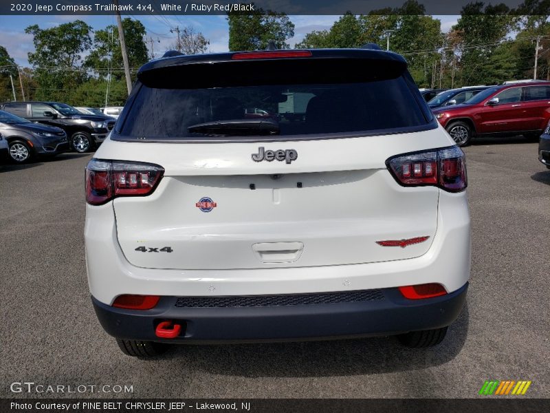 White / Ruby Red/Black 2020 Jeep Compass Trailhawk 4x4