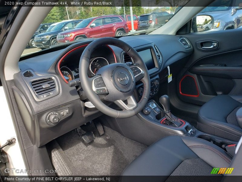 White / Ruby Red/Black 2020 Jeep Compass Trailhawk 4x4