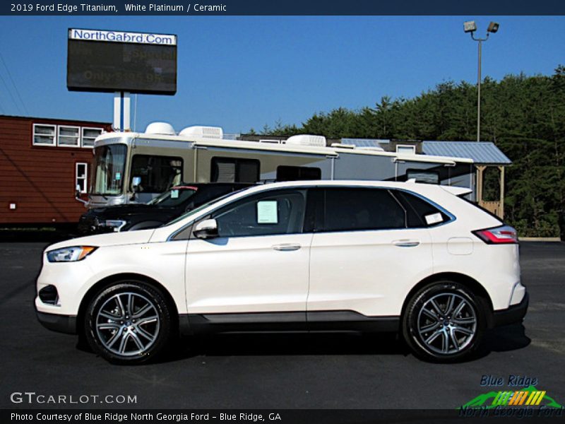 White Platinum / Ceramic 2019 Ford Edge Titanium