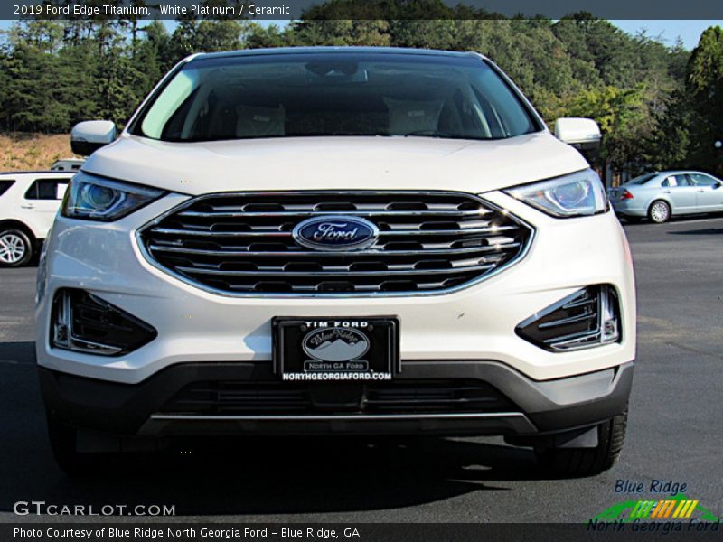 White Platinum / Ceramic 2019 Ford Edge Titanium