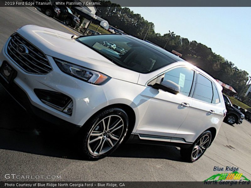 White Platinum / Ceramic 2019 Ford Edge Titanium