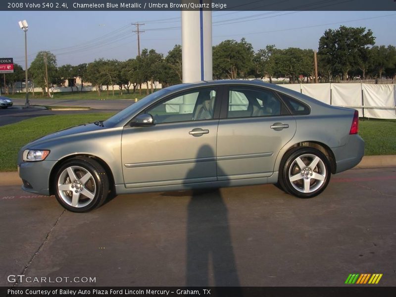 Chameleon Blue Metallic / Umbra Brown/Quartz Beige 2008 Volvo S40 2.4i