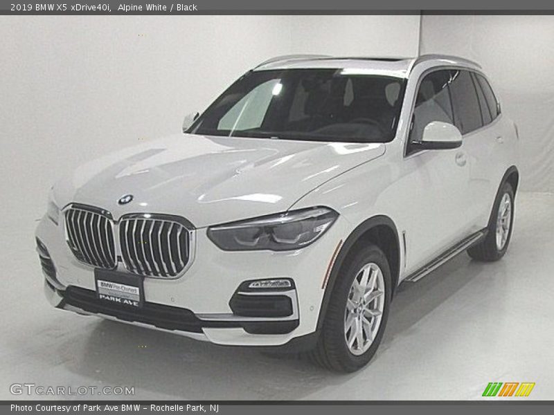 Alpine White / Black 2019 BMW X5 xDrive40i