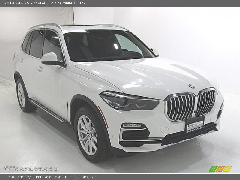 Alpine White / Black 2019 BMW X5 xDrive40i