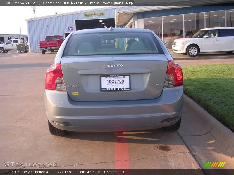 Chameleon Blue Metallic / Umbra Brown/Quartz Beige 2008 Volvo S40 2.4i