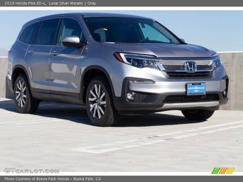 Lunar Silver Metallic / Gray 2019 Honda Pilot EX-L