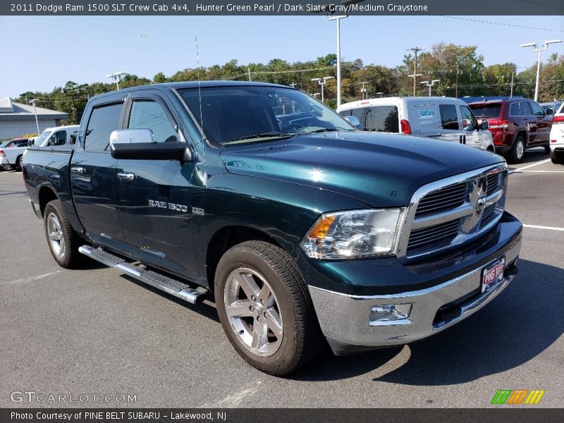 Hunter Green Pearl / Dark Slate Gray/Medium Graystone 2011 Dodge Ram 1500 SLT Crew Cab 4x4