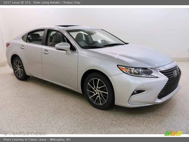 Silver Lining Metallic / Stratus Gray 2017 Lexus ES 350