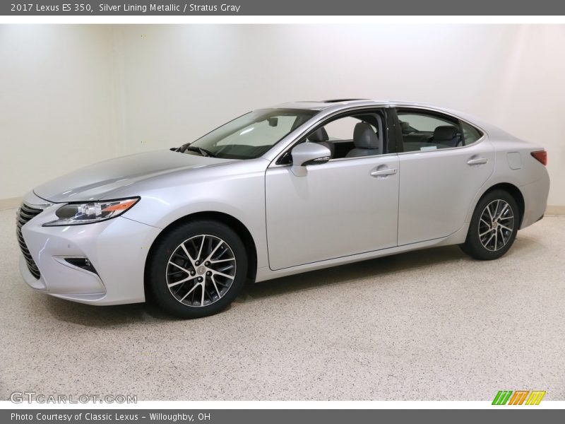 Silver Lining Metallic / Stratus Gray 2017 Lexus ES 350