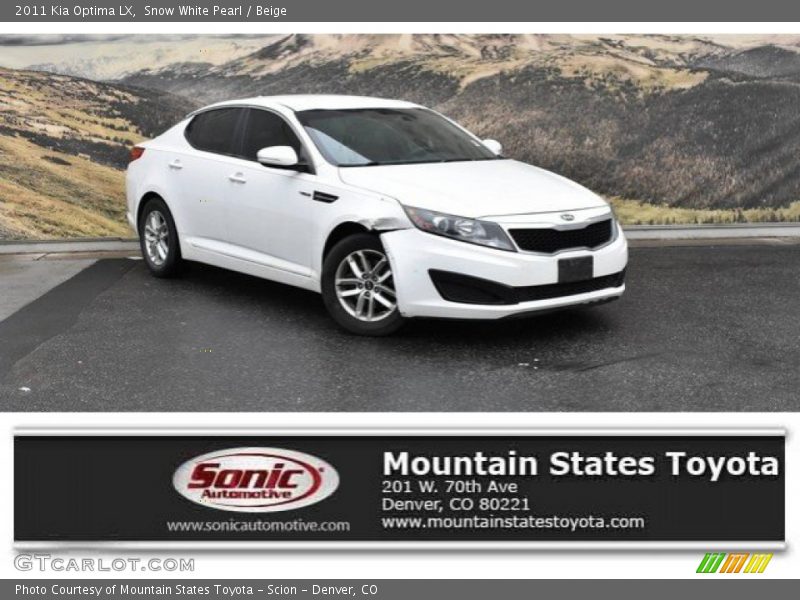 Snow White Pearl / Beige 2011 Kia Optima LX