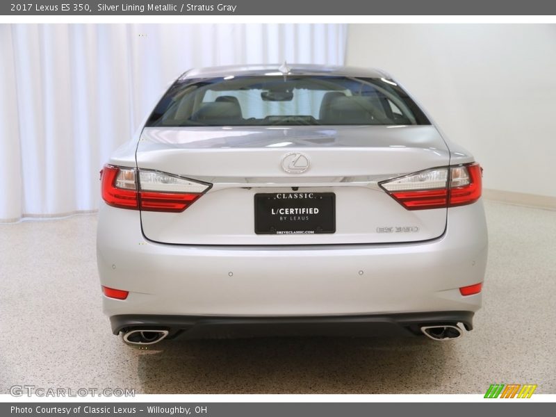 Silver Lining Metallic / Stratus Gray 2017 Lexus ES 350