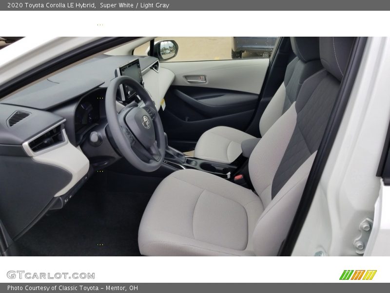Super White / Light Gray 2020 Toyota Corolla LE Hybrid