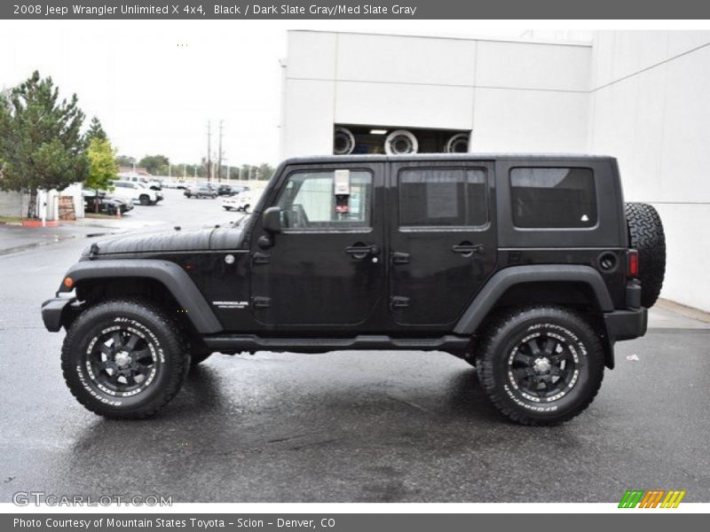 Black / Dark Slate Gray/Med Slate Gray 2008 Jeep Wrangler Unlimited X 4x4