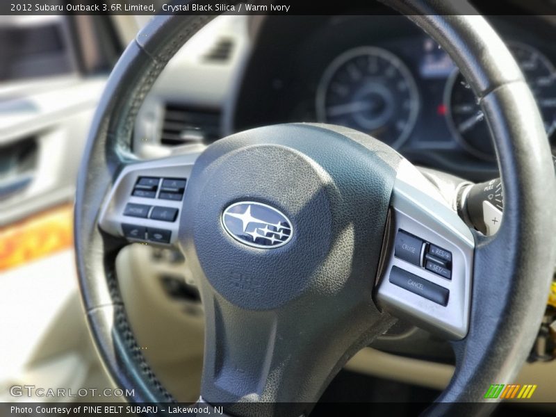 Crystal Black Silica / Warm Ivory 2012 Subaru Outback 3.6R Limited